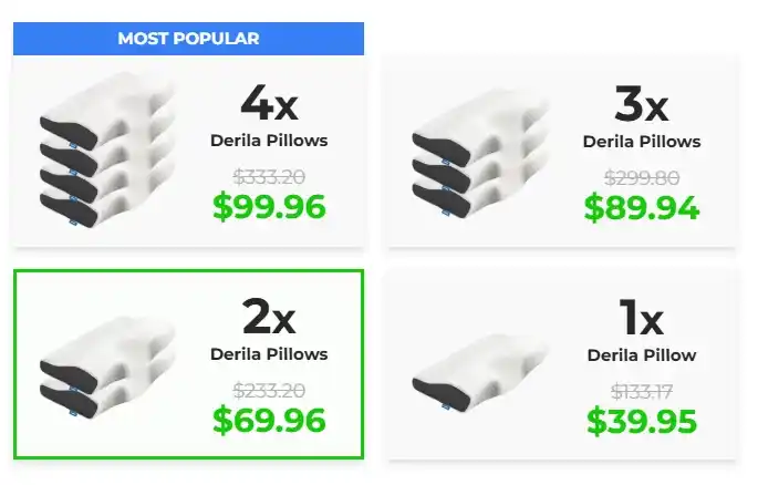 Derila Pillow price